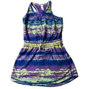 Ivivva Ready Set Goal Dress Girls Size 8 Sonar Ripple Harbor Blue Power Purple